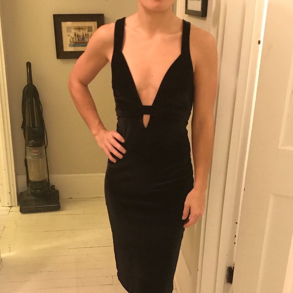 Express Velvet Black Dress